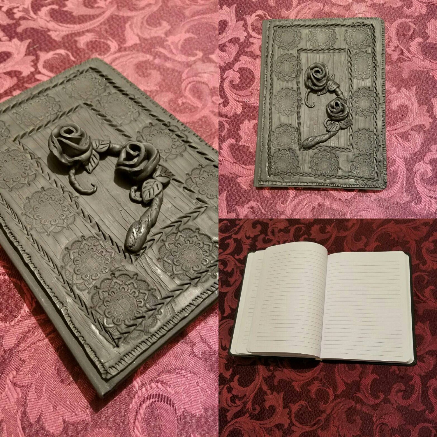 Simple Gothic Rose Notebook Cover