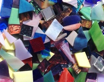 One Pound Off-Cuts/Scrap Stained Glass Mosaic Tiles