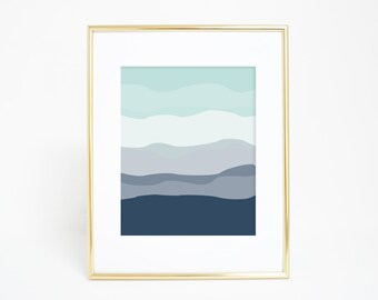 Printable Wall Art, Most Sold, Mint Print, Nursery Print, Modern Minimalist Art Print, Navy Blue Print, Best Selling Items, Downloadable Art