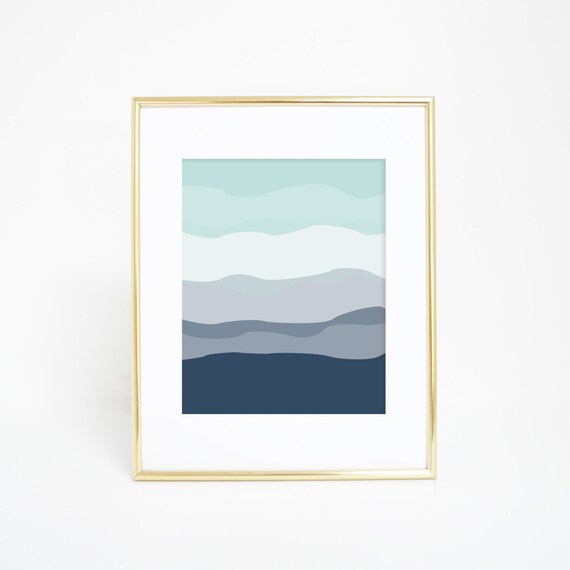 Printable Wall Art, Wall Art, Mint Print, Minimalist Print, Modern Home Decor, Minimalist Art, Navy Blue, Best Selling Item Downloadable Art
