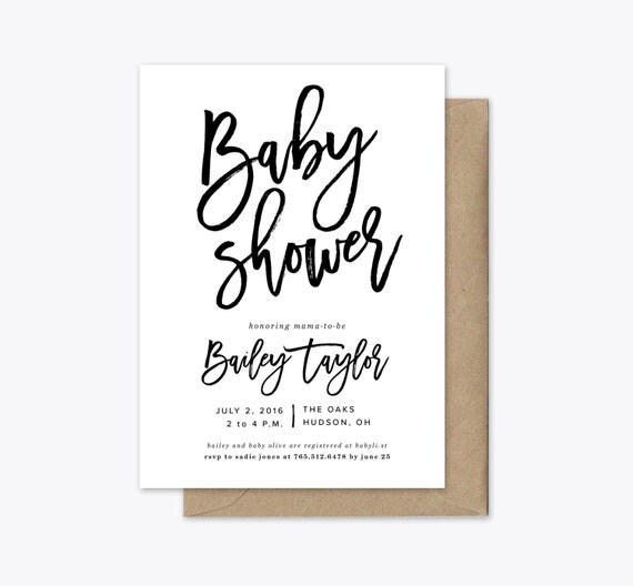 Simple Baby Shower Invitation Printable