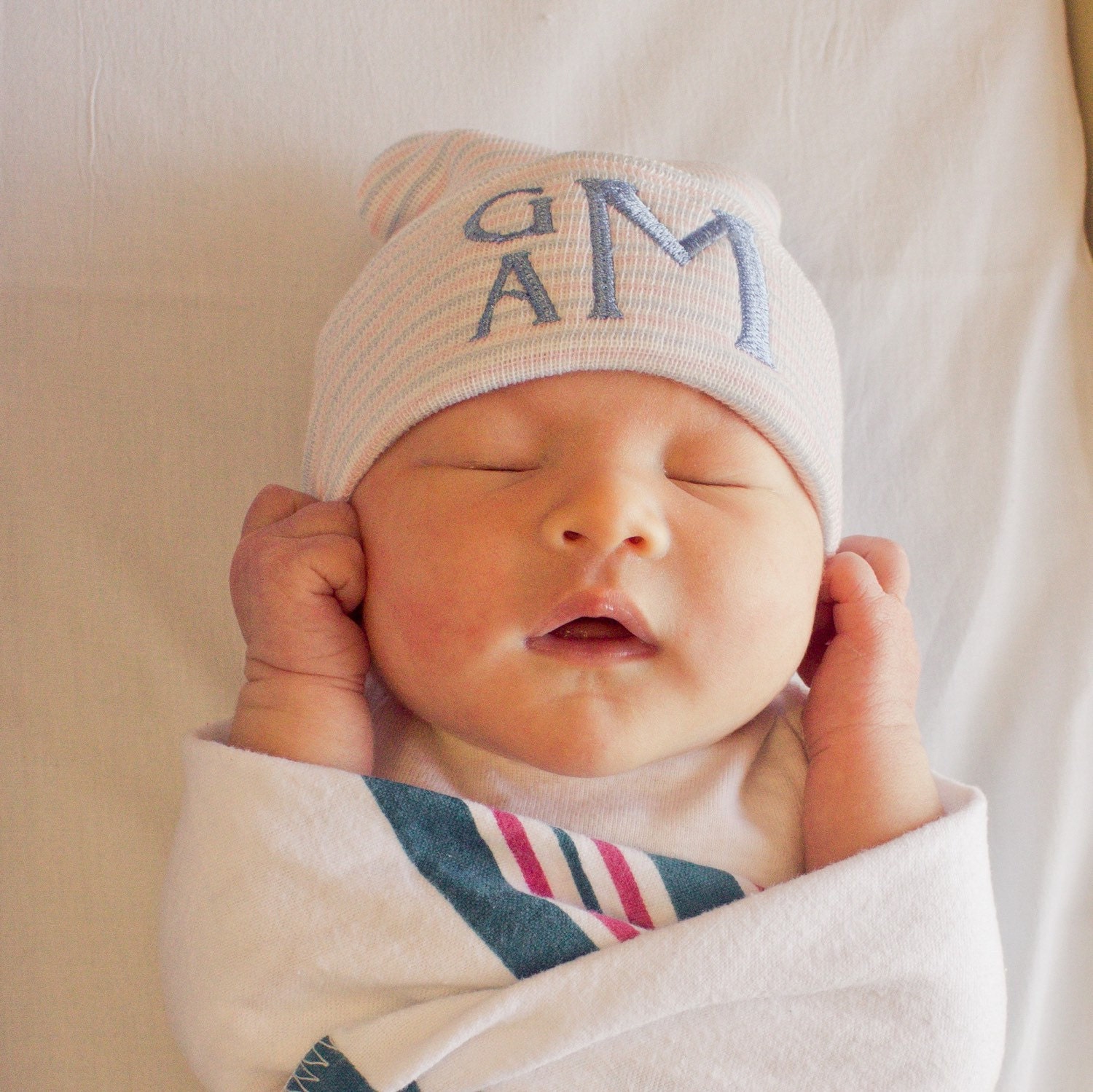 Newborn hat hospital hat boy personalized baby boy