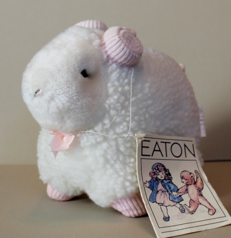 old lamb stuffed animal