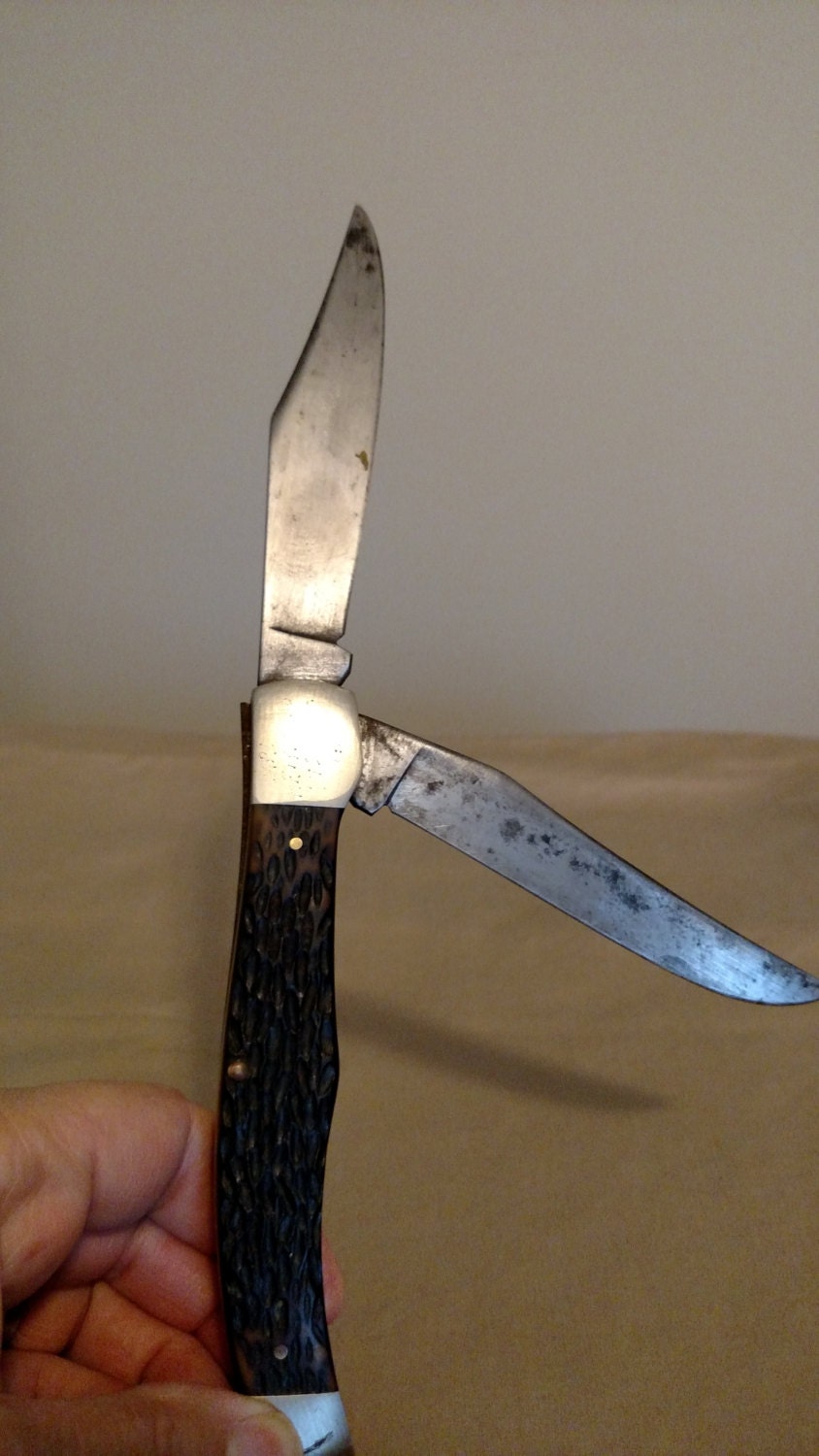 Western Pocket Knife 062 Double Folding USA 1960's