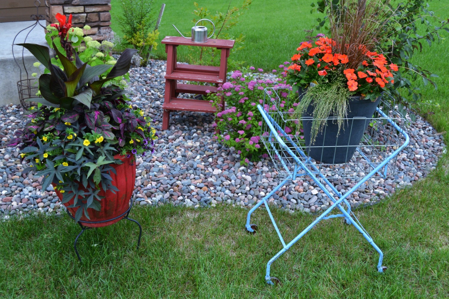 vintage laundry cart