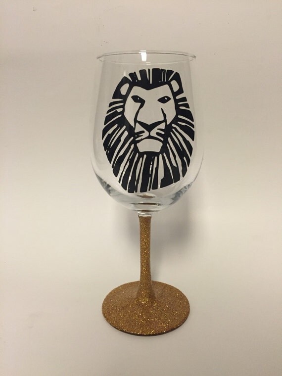 Lion wine glass inspired by Disney's The Lion King