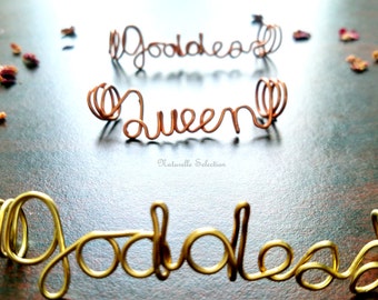 BRASS Name Plate Loc Charms Dreadlock Jewelry Queen Goddess Brass Braids Twists Hair Accessories