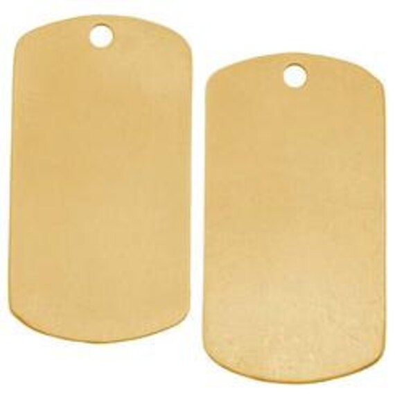 Dog Tag Stamping Blanks Solid Brass 1.25 Metal Stamping