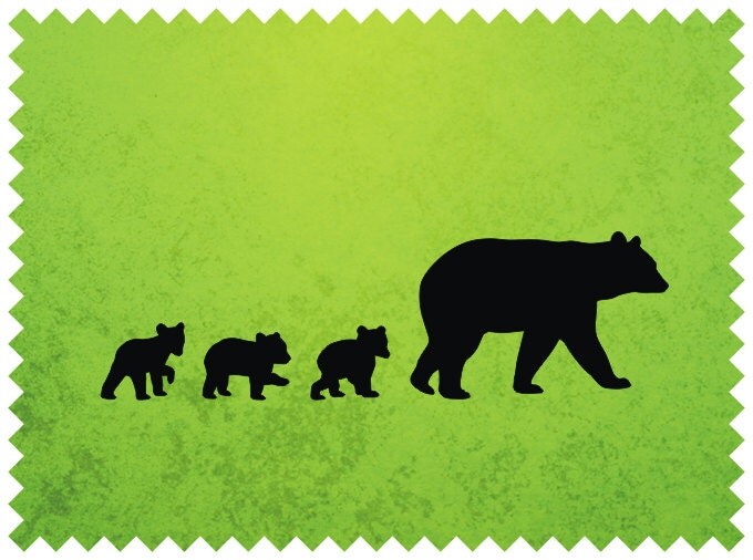 Download The Black Bear Mother & Her Cubs svg ai dxf cdr pat