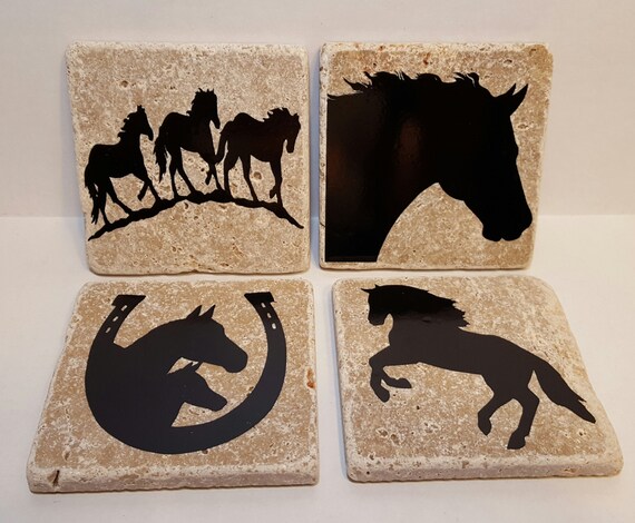 lovers horse unique gifts horse stone natural horse gifts, equine gifts, lovers gifts, coasters