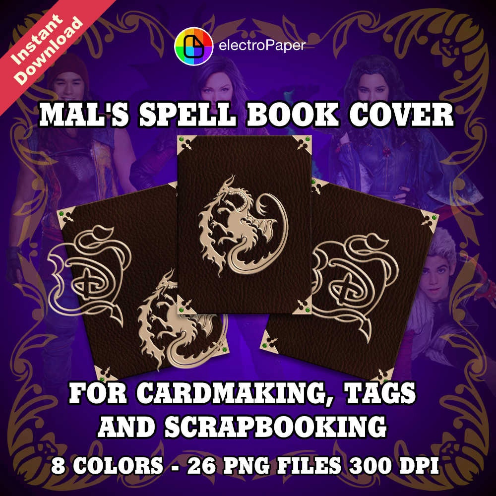 DESCENDANTS Mal's Spell Book Cover 26 png files by ElectroPaper