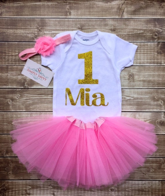 First Birthday tutu outfit One year old by SimplySavvyDesignsWA