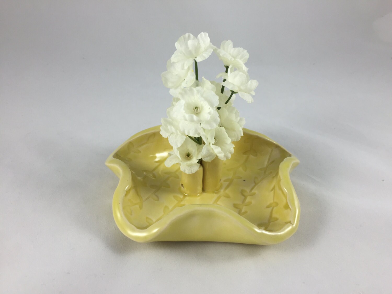 Ceramic Flower Vase Hand Built Pottery Handmade Textured