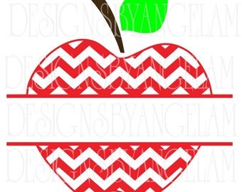 Chevron apple svg | Etsy