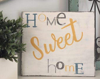 Items similar to Home Sweet Home 8 x 8 red g