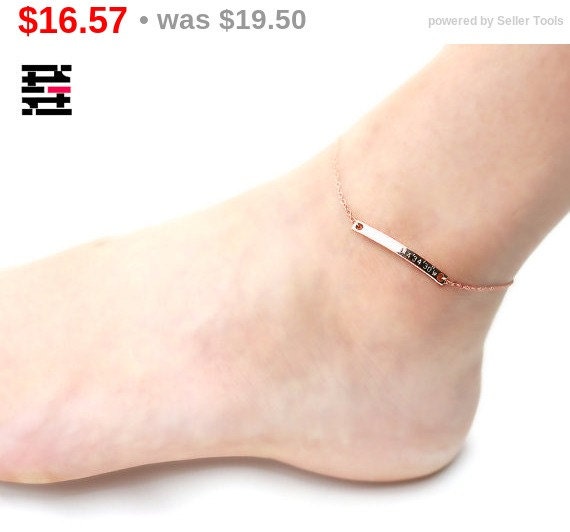 Anklet Coordinate Anklet // Rose Goldplatedbase // by i1it