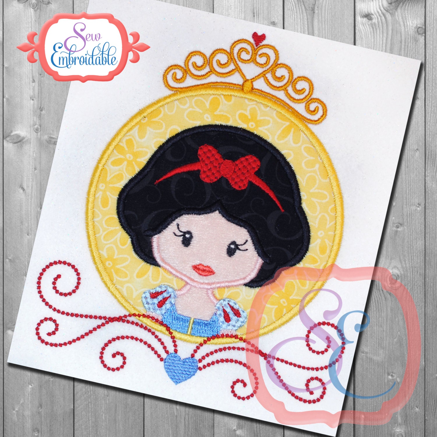PRINCESS CIRCLE 1 Applique Design For Machine Embroidery