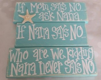 If Mom says no, ask Nana. Turquoise with natural starfish.
