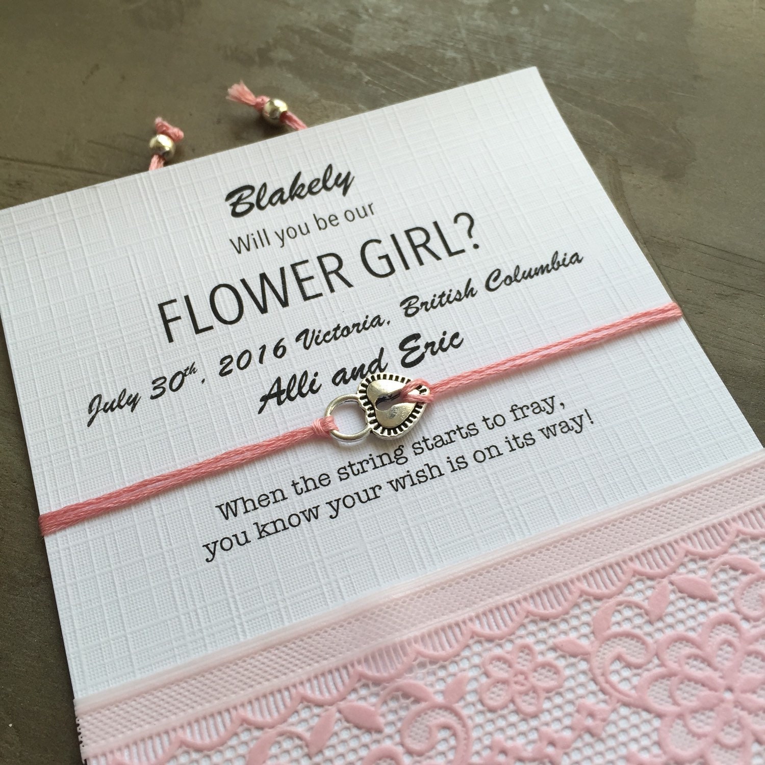 Ask flower girl Flower girl gift Will you be my flower girl