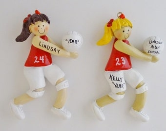 Personalized Volleyball Player Ornament - Volleyball Player Ornament Team Color Uniform