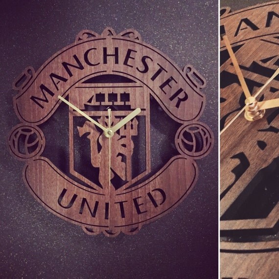 Manchester United Clock by GiftsAllMappedOut on Etsy
