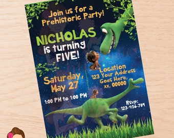 The Good Dinosaur, The Good Dinosaur invitation, The Good Dinosaur birthday, The Good Dinosaur Birthday, The Good Dinosaur invite, Digital