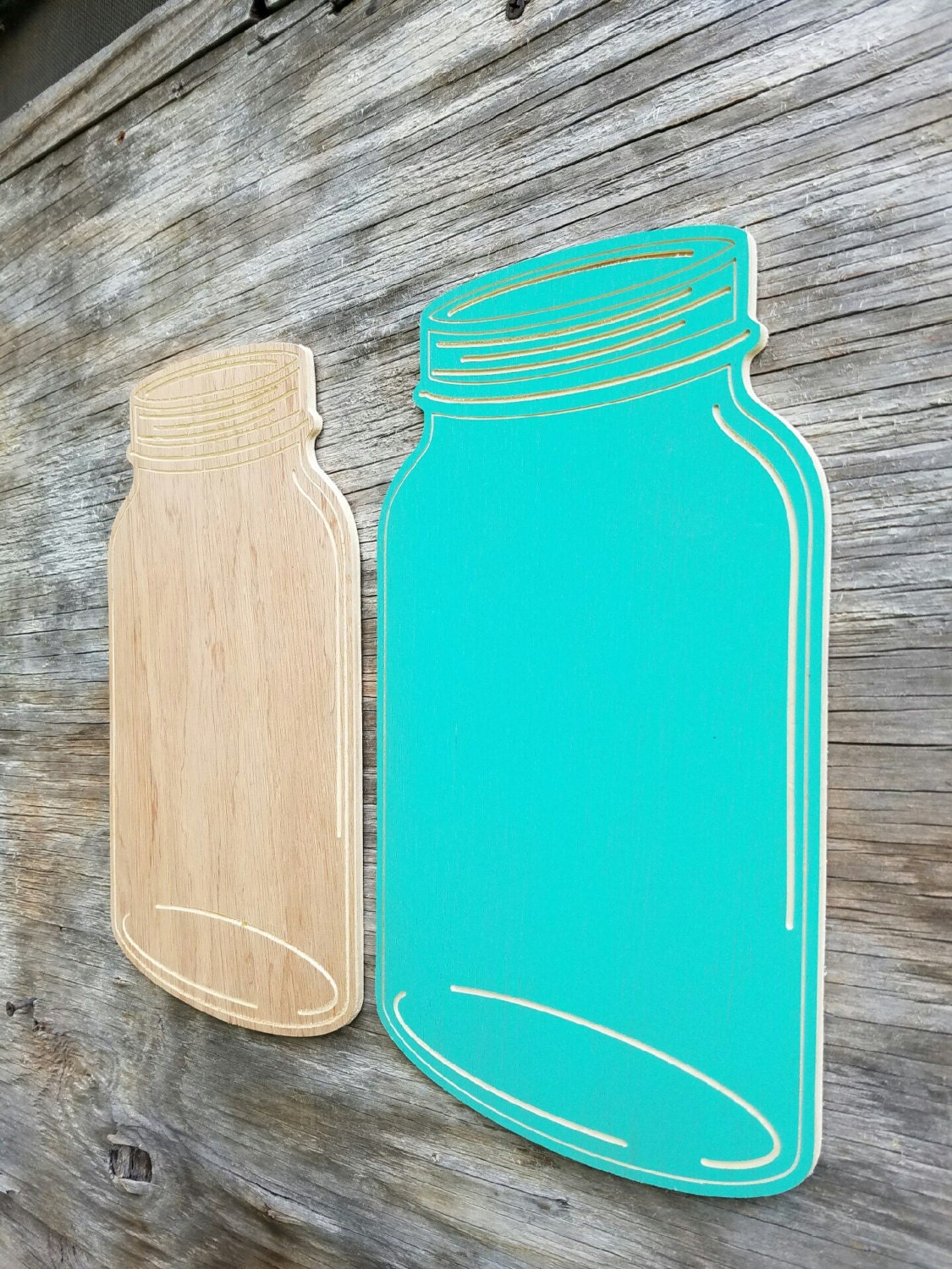 Wooden Mason Jar Paintable Blanks Door Hanger by Southernkeeps