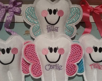 Personalized Tooth Fairy Pillow~Girls Tooth Fairy Pillow~Tooth Pillow~Gift~1st Tooth