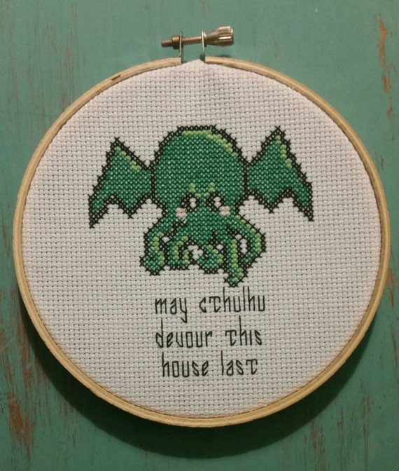 Cthulhu Cross Stitch by endofostermama on Etsy