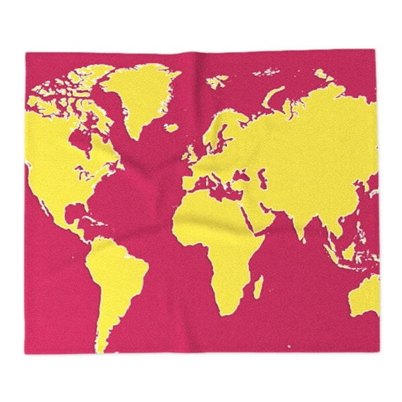 World Map Blanket Throw Blankets Happy Decorations Earth