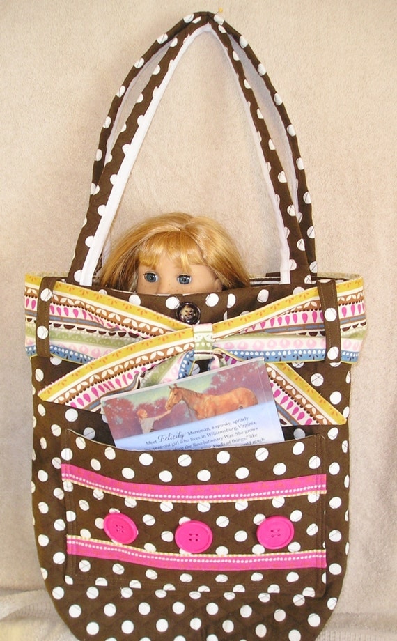 Items similar to Girl 2Doll Tote for American Girl™ Doll AG Doll 18