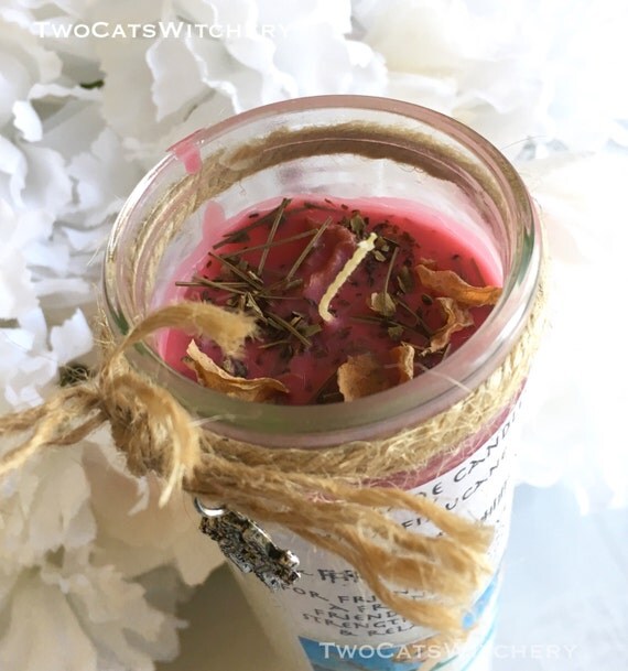 Handmade Novena Candle Fantasy Art Ritual Candles Glass