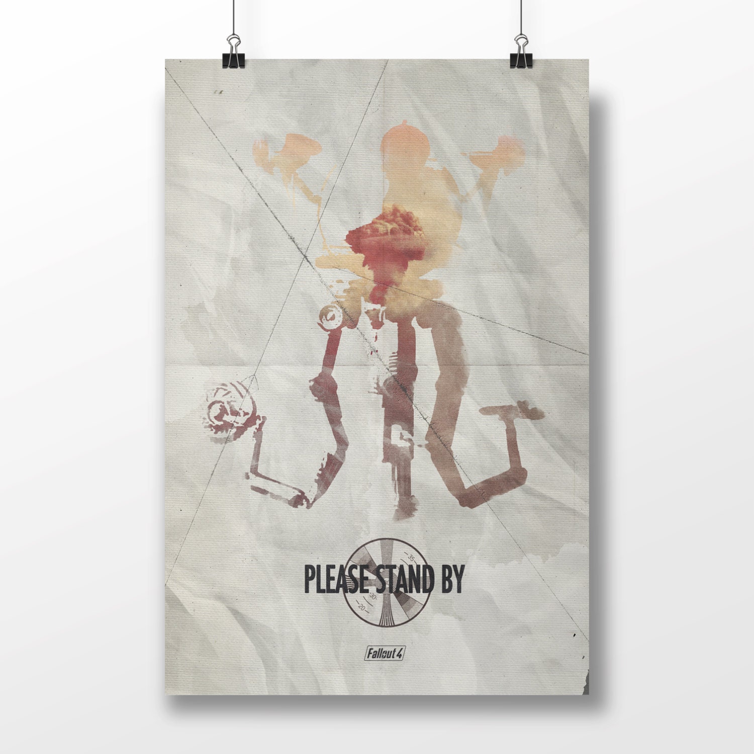 Fallout 4: Please Stand By 18x24 Physical Print by KippCreations