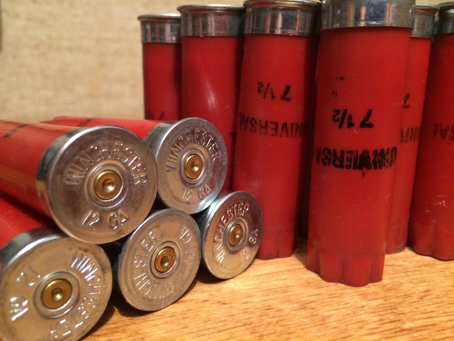 30 Red Winchester shotgun shell hulls by shelltasticdesign on Etsy