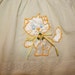 3-6 month, Vintage Baby Clothes, Precious Little Girl's Yellow Short Dress with Mock Pinafore and Kitten Design