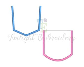 Set of 2 Pocket Applique Machine Embroidery Designs 0004