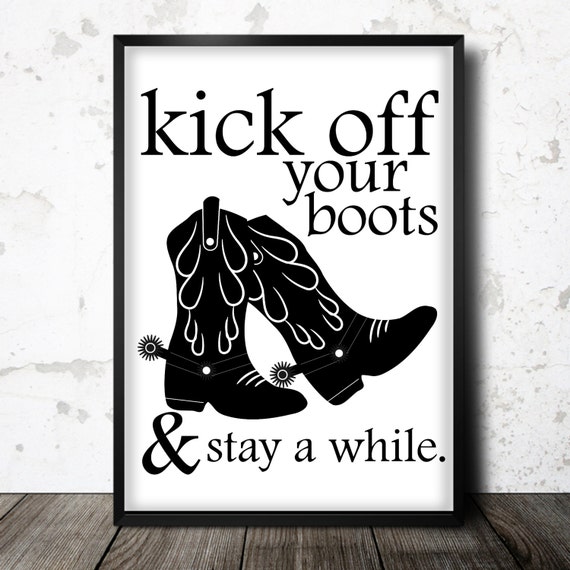 Printable welcome sign cowboy decorations take off your