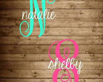 Monogram decal, Monogram yeti decal, name yeti decal, monogram car decal, yeti cup decal, name decal, monogram sticker,