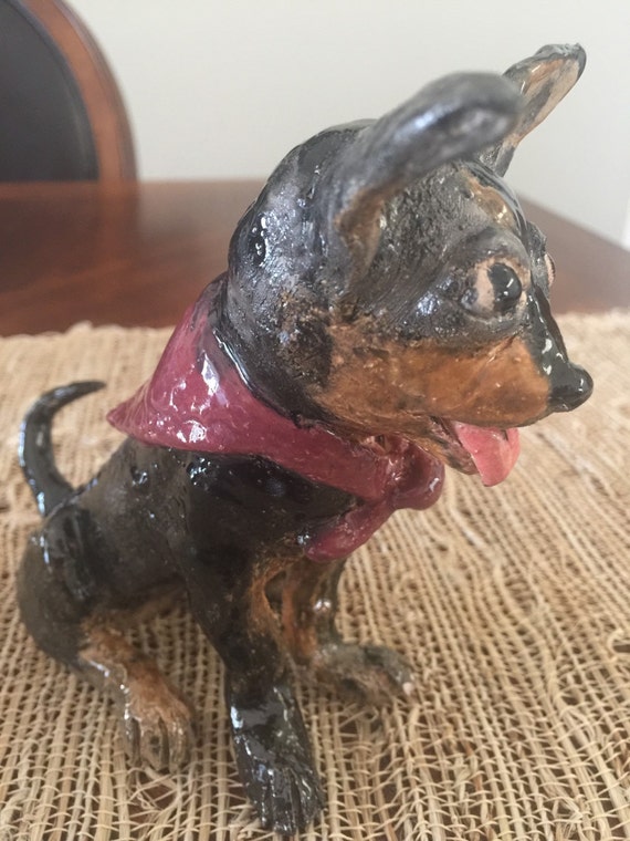 ceramic chihuahua statue