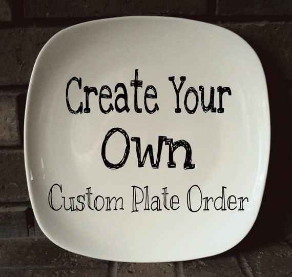 Custom Personalized Ceramic Plate Custom by StormDancerDesigns