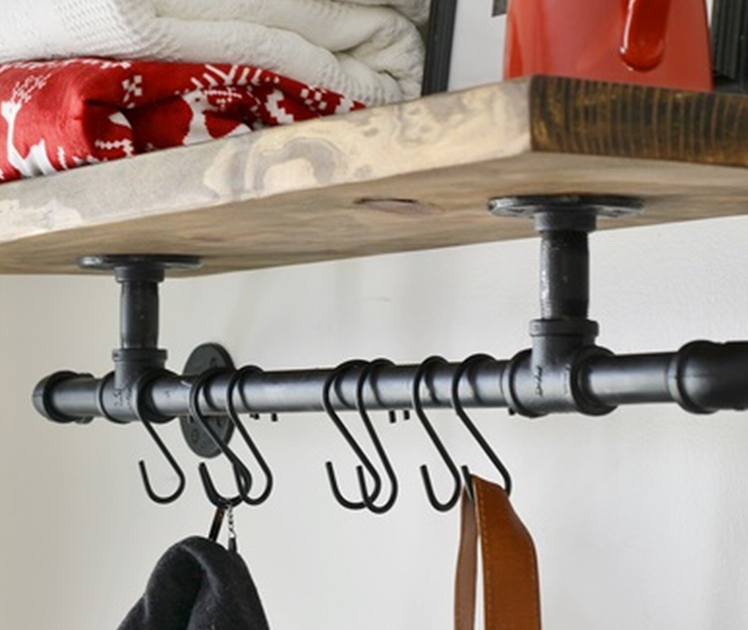 Industrial Black Steel Hooks 10 each