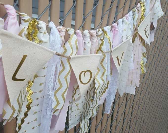 Pink And Gold Arrow Wall Banner