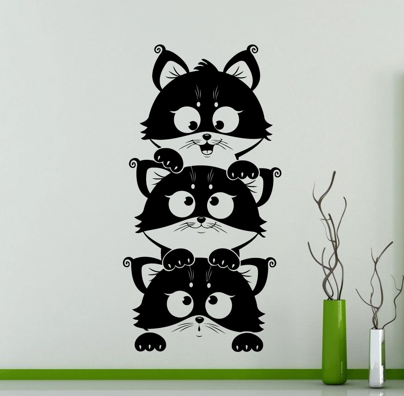 kitten wall sticker cute kitty pets cat vinyl decal home kids