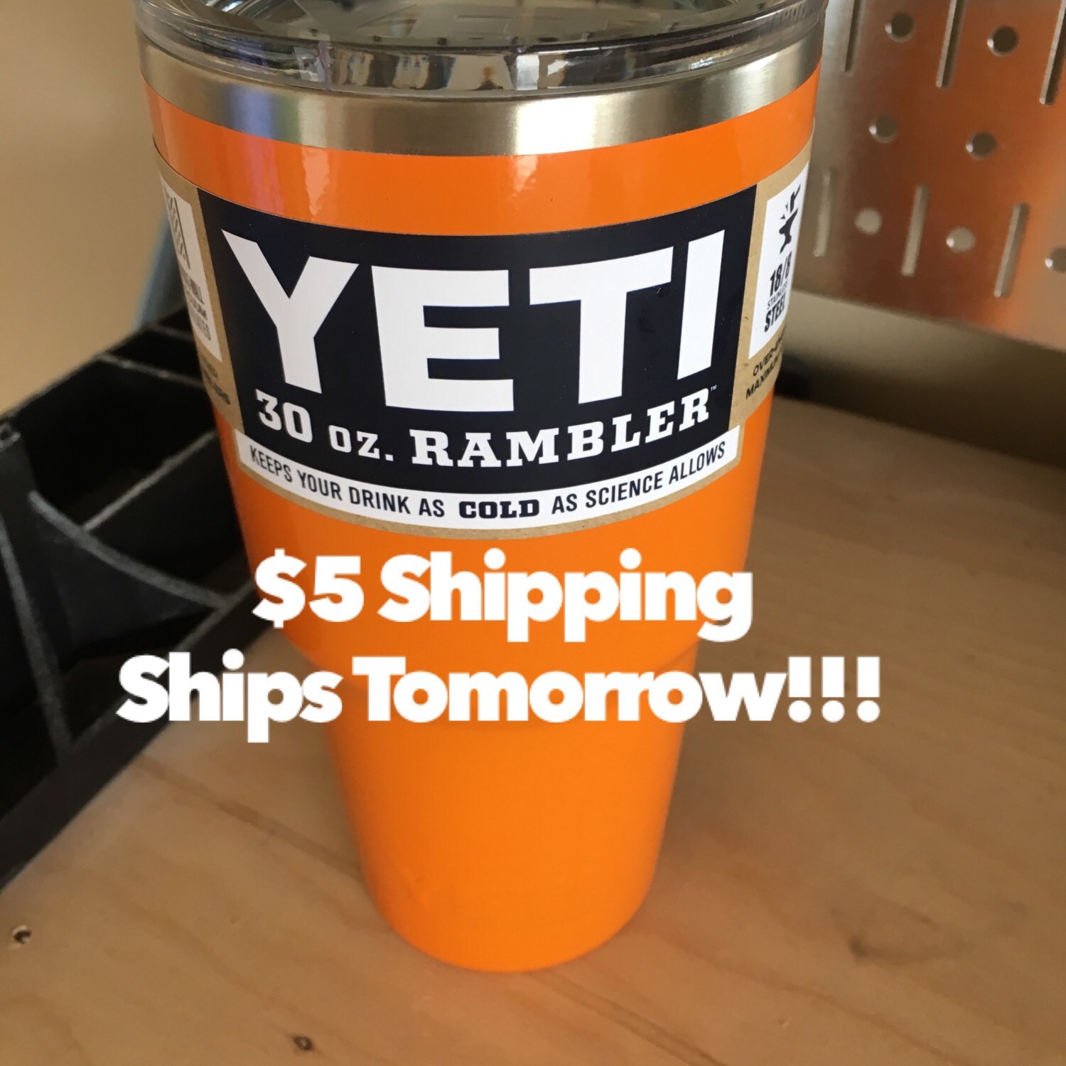 Orange Powder Coated Yeti Rambler 10oz 20oz 30oz Boyfriend