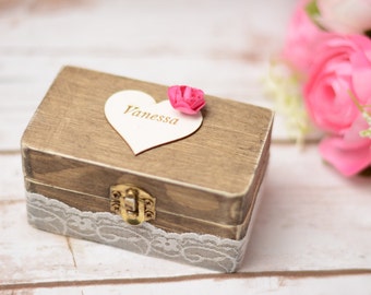 Bridesmaid Gift Box Keepsake Box Wooden Box Bridal Party Gift Box Keepsake Bridal Party Favors Rustic Wedding