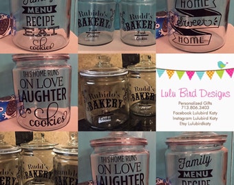 Personalized Cookie Jars-housewarming-client gifts-realtor gifts-wedding-cookie jar-corporate gifts-client gifts-customized with your logo