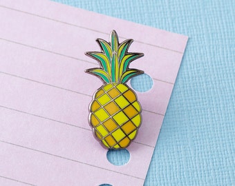 Pineapple Enamel Pin with clutch back // lapel pins, tropical pin, fruit pin // EP084