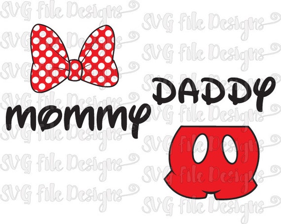 Download Minnie and Mickey Mouse Mommy and Daddy Bow and by ...
