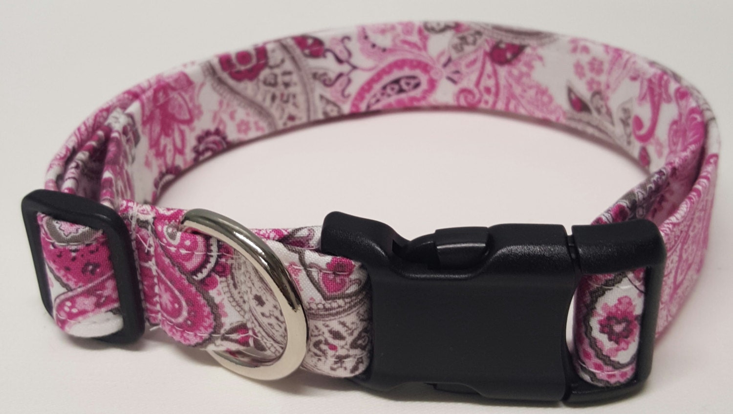 Dog Collar Pretty Pink Paisley Vera Bradley Inspired