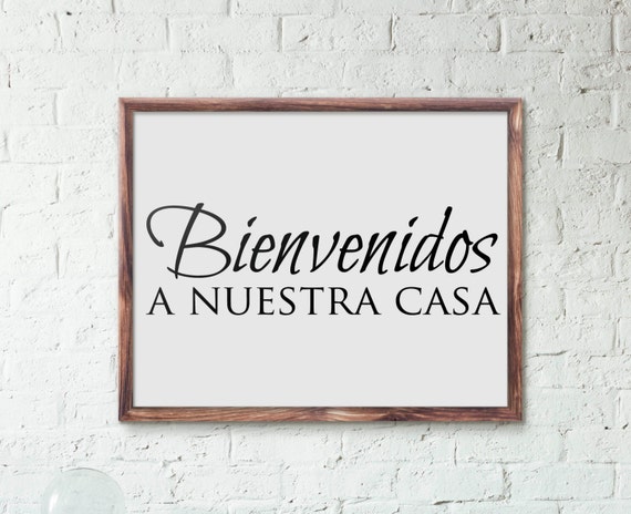 Bienvenidos a nuestra casa Printable Wall Art by JeanPrintable